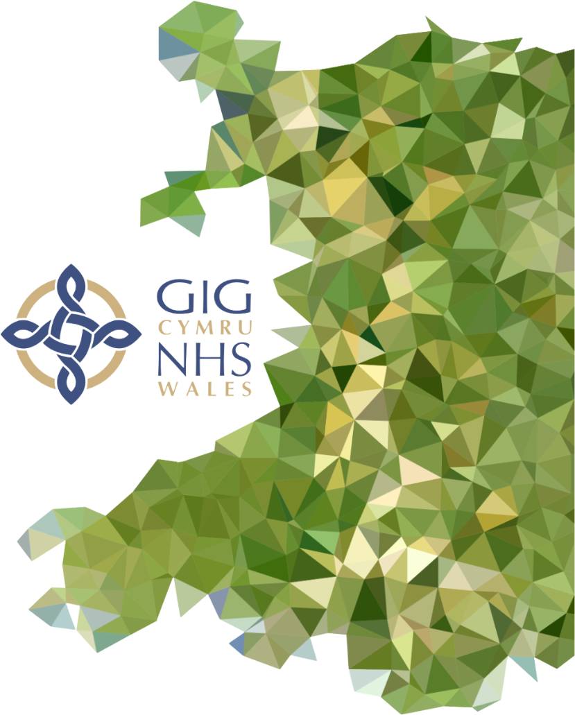 lleisiwr gig NHS Logo and Wales Image